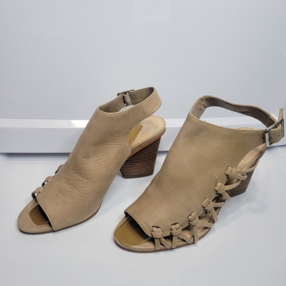Elegant Tan Women's Heeled Sandals